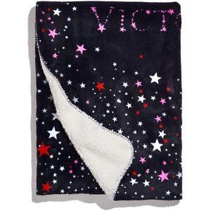Victoria Secret Sherpa Stars Blanket NWT 50x60